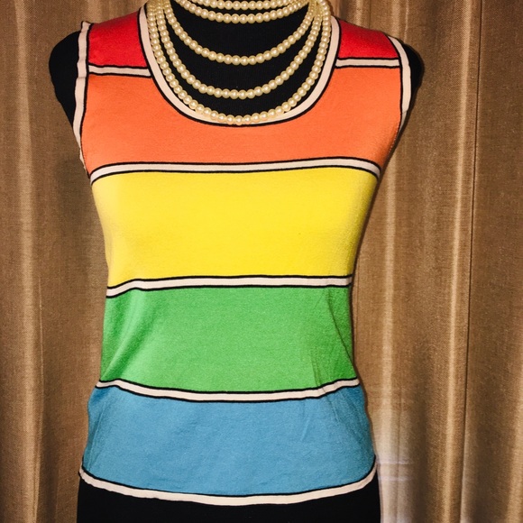 ESCADA Colorful Large color block stripe Tank - Picture 1 of 5